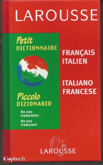 Livre : Dictionnaire Larousse Français Italien