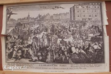 Affiche scolaire "Le Pont Neuf à Paris au XVIIIe siècle"