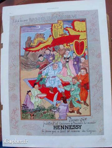 Page publicitaire "Hennessy Cognac" (1938)