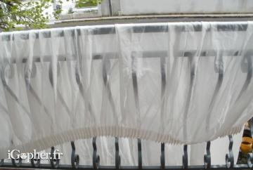 Paire de voilage - rideaux vintage (228 cm de hauteur)