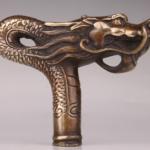 Pommeau de canne Tête de Dragon