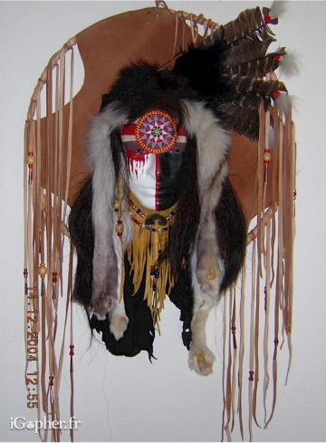 Masque amérindien Guerrier Coeur d'Ours