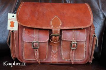 Sac à main en cuir (artisanat marocain)